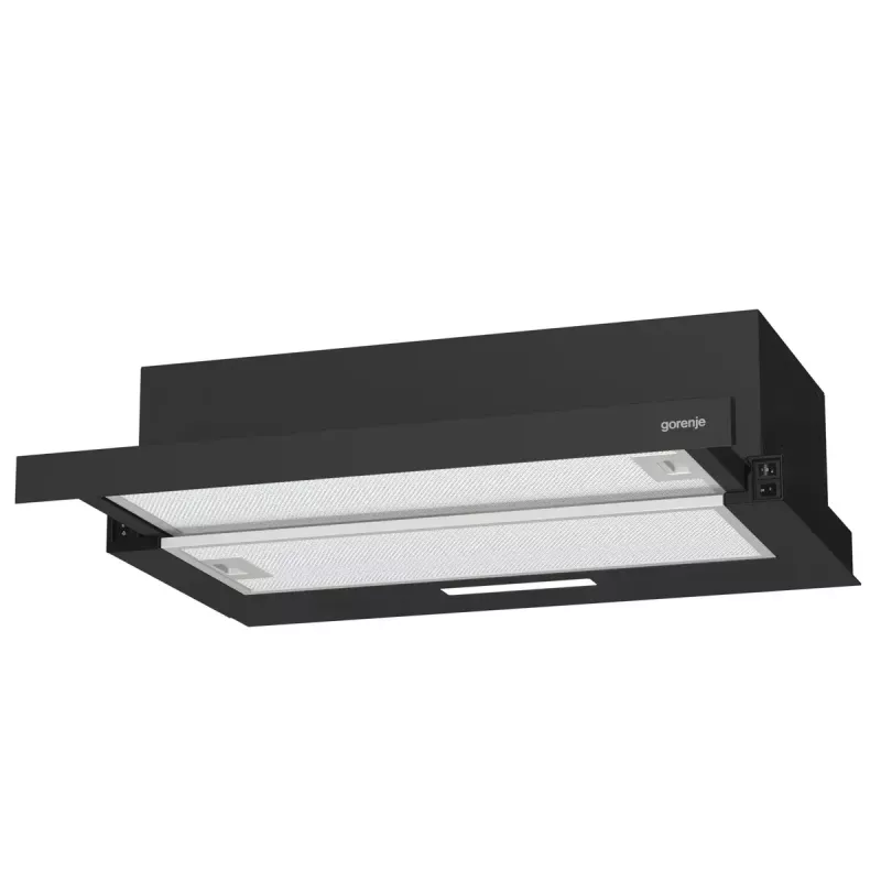 Gorenje TH60E3B gartraukis pusiau įmontuojamas (ištraukiamas) juodas 350 m³/h
