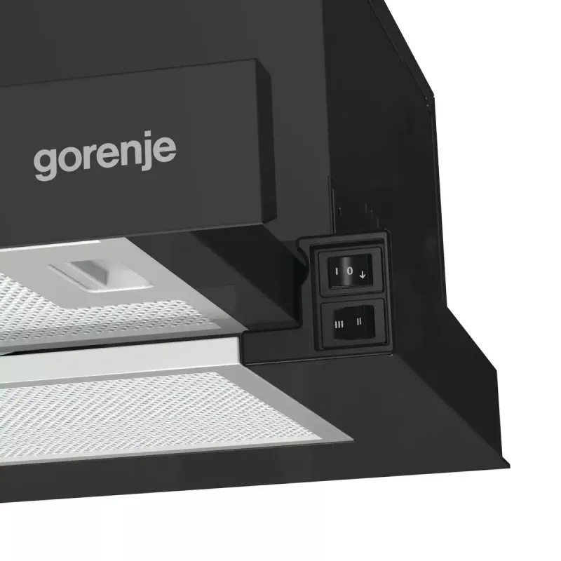 Gorenje TH60E3B gartraukis pusiau įmontuojamas (ištraukiamas) juodas 350 m³/h