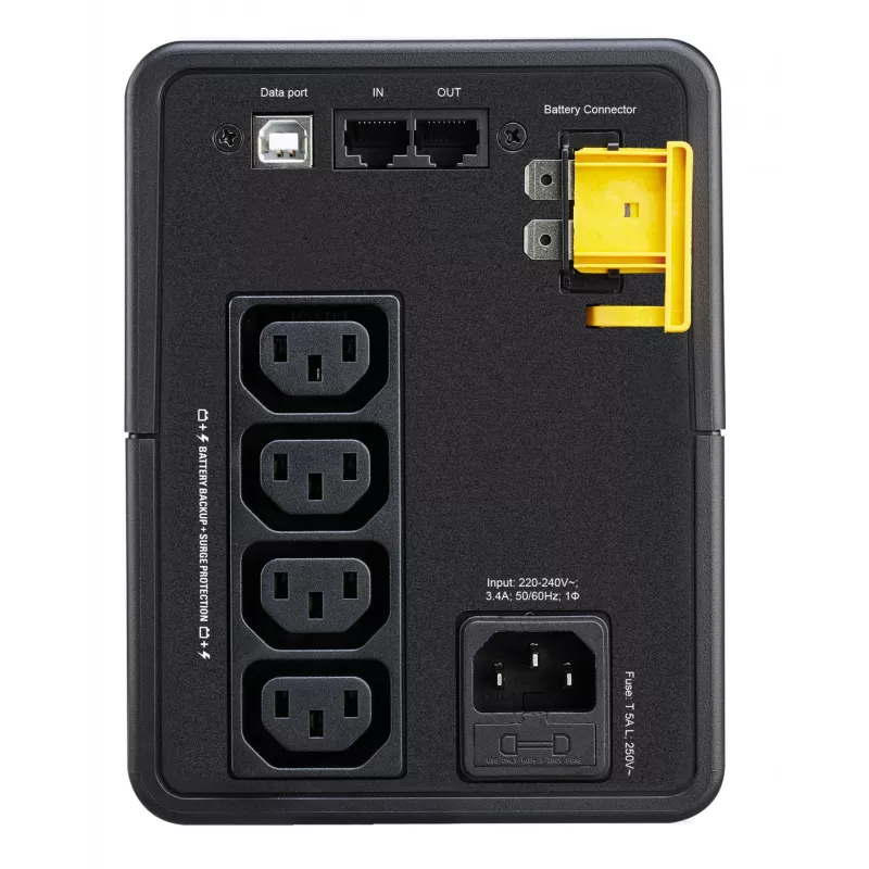 APC Back-UPS BX750MI - 750VA, 4x C13, USB, linijinis interaktyvus, 0,75 kVA, 410 W, sinusas, 140 V, 300 V