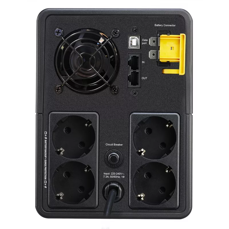 APC Back-UPS 1600VA, bokštas, 230V, 4x CEE 7/7 Schuko lizdai, AVR