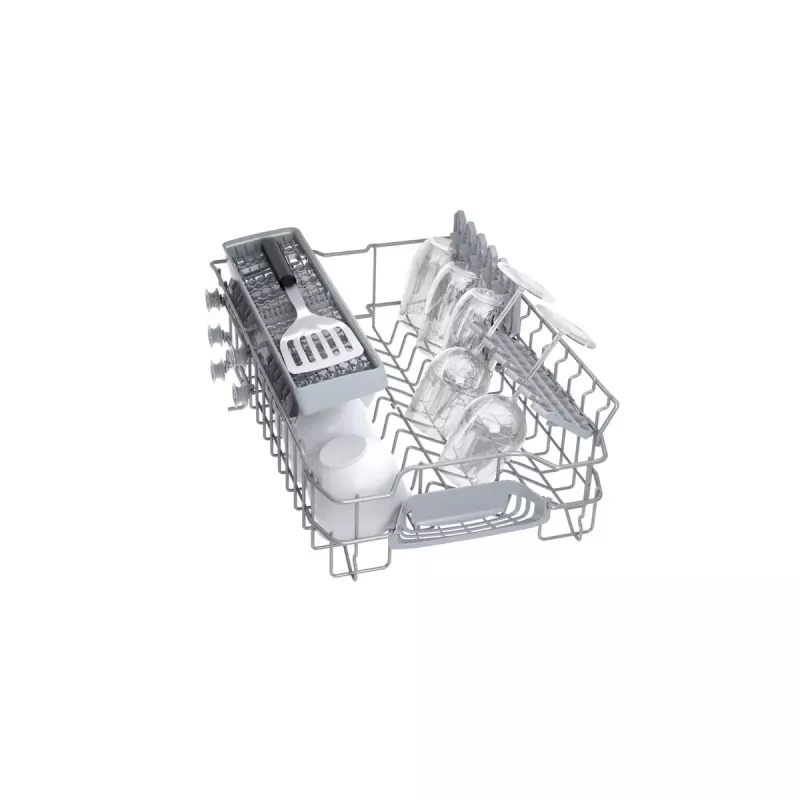 Indaplovė įmontuojama Bosch Serie 2 SPV2IKX10E, siaura 45 cm, 9 komplektai, 48 dB, 5 programos, nerūdijančio plieno vidus