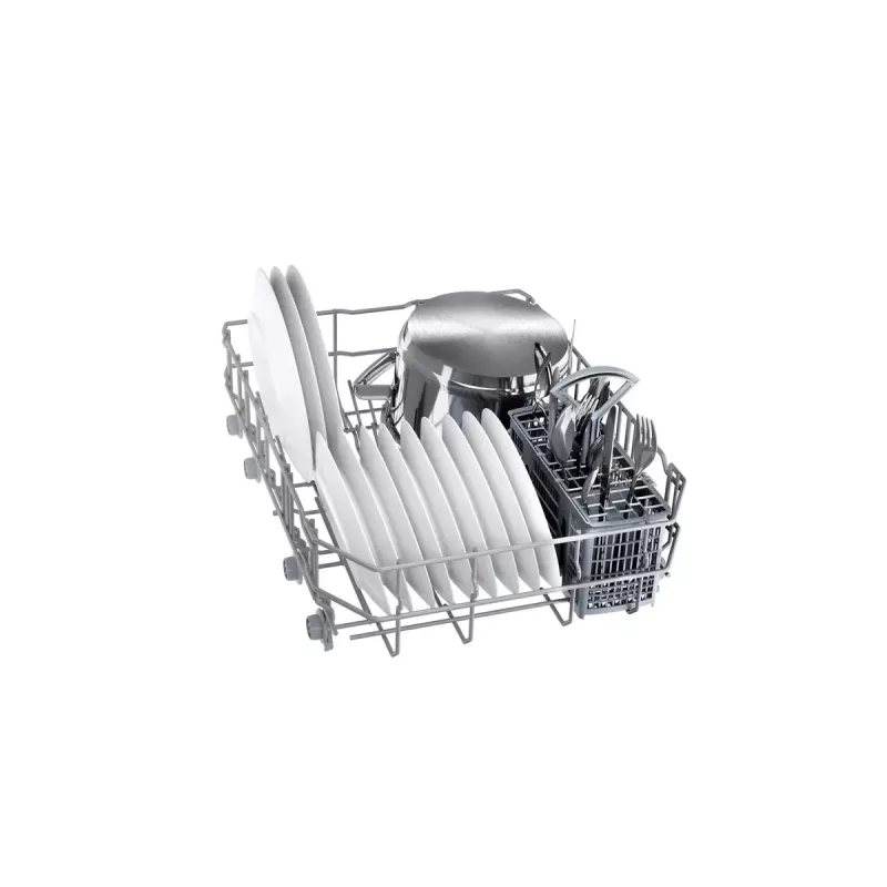 Indaplovė įmontuojama Bosch Serie 2 SPV2IKX10E, siaura 45 cm, 9 komplektai, 48 dB, 5 programos, nerūdijančio plieno vidus