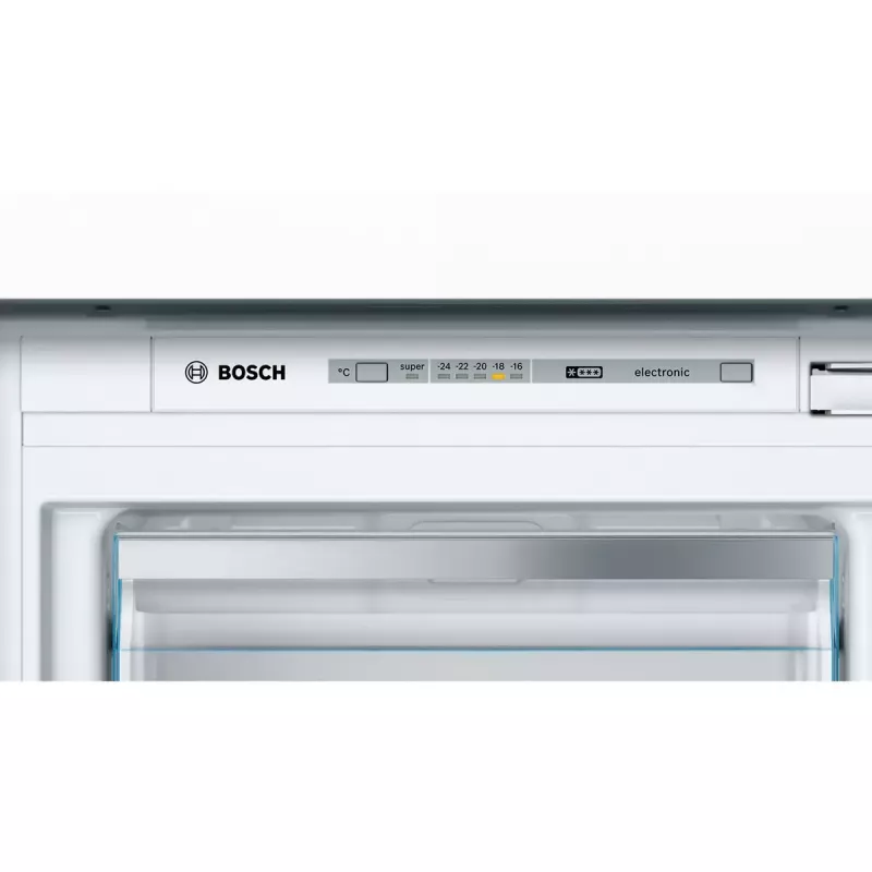 Įmontuojamas vertikalus šaldiklis Bosch Serie 6 GIV11AFE0 — 72 L, jutiklinis valdymas, LED ekranas, reversinės durelės, 36 dB