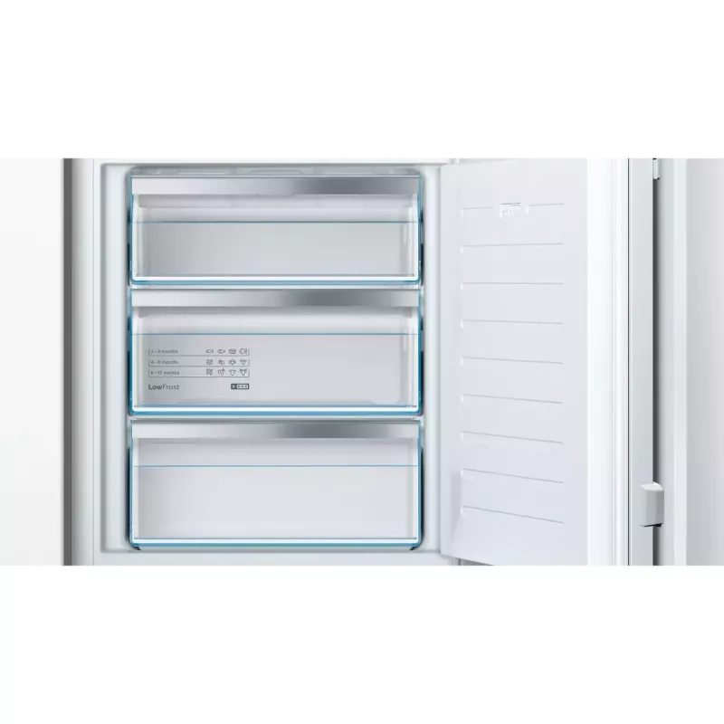 Įmontuojamas vertikalus šaldiklis Bosch Serie 6 GIV11AFE0 — 72 L, jutiklinis valdymas, LED ekranas, reversinės durelės, 36 dB