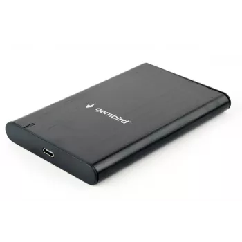 GEMBIRD EE2-U3S-6 USB 3.1 2,5 colio SATA HDD dėklas su Type-C prievadu, šlifuotas aliuminis - juoda