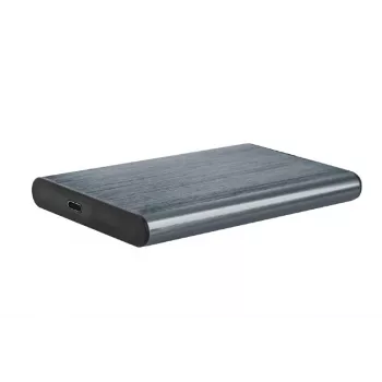Gembird EE2-U3S-6-GR išorinis 2.5 inch SATA HDD/SSD dėklas su USB 3.1 Type-C, šlifuotas aliuminis, pilka