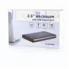 Gembird EE2-U3S-6-GR išorinis 2.5 inch SATA HDD/SSD dėklas su USB 3.1 Type-C, šlifuotas aliuminis, pilka