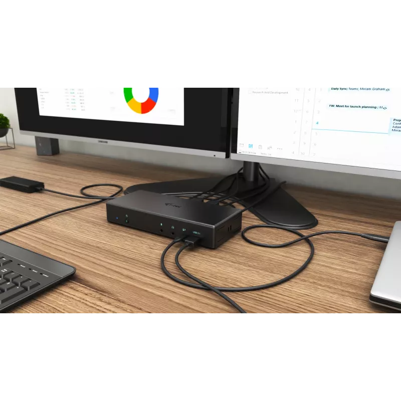 Dokavimo stotelė i-tec USB-C Quattro su keturiais ekranais ir 85 W įkrovimu