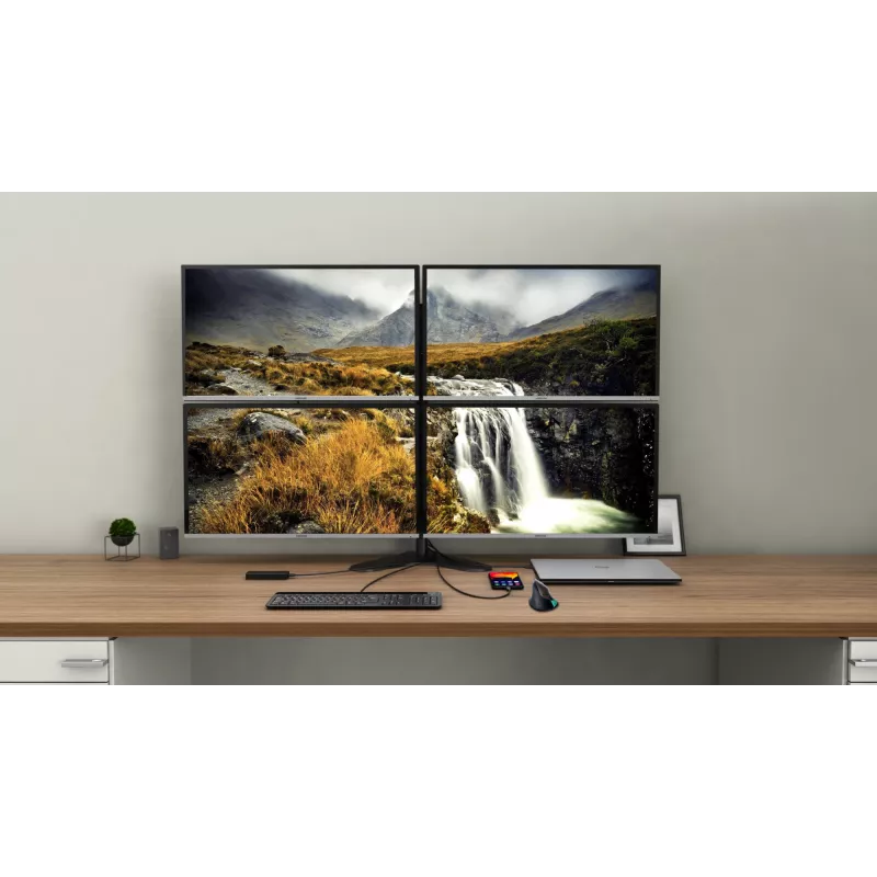 Dokavimo stotelė i-tec USB-C Quattro su keturiais ekranais ir 85 W įkrovimu