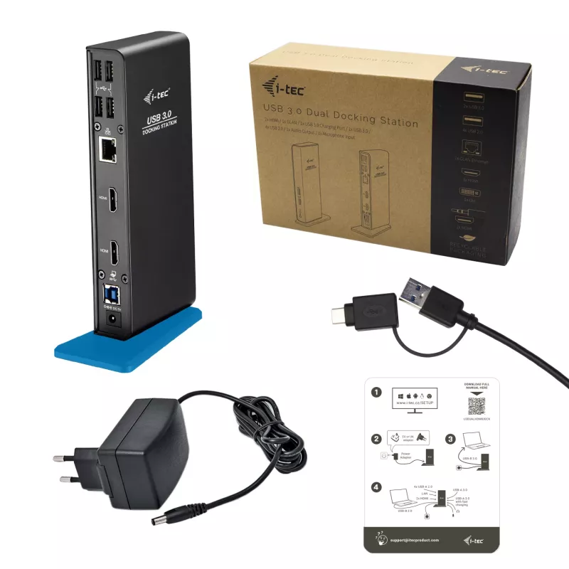 i-tec USB 3.0/USB-C Dual HDMI Dockinė stotelė