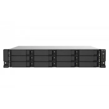 QNAP TS-1273AU-RP-8G NAS / saugojimo serveris stelaže (2U) Ryzen Embedded V1500B 8 GB DDR4 0 TB QNAP QTS Aliuminis, Juoda