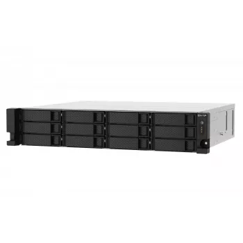 QNAP TS-1273AU-RP-8G NAS / saugojimo serveris stelaže (2U) Ryzen Embedded V1500B 8 GB DDR4 0 TB QNAP QTS Aliuminis, Juoda