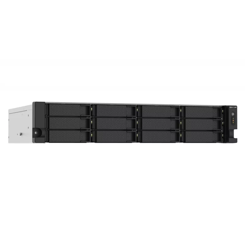 QNAP TS-1273AU-RP-8G NAS / saugojimo serveris stelaže (2U) Ryzen Embedded V1500B 8 GB DDR4 0 TB QNAP QTS Aliuminis, Juoda