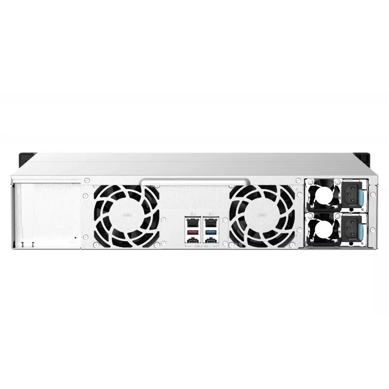 QNAP TS-1273AU-RP-8G NAS / saugojimo serveris stelaže (2U) Ryzen Embedded V1500B 8 GB DDR4 0 TB QNAP QTS Aliuminis, Juoda