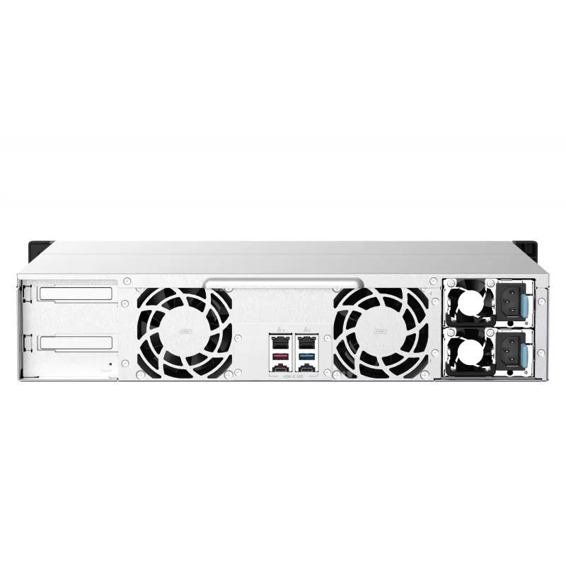 QNAP TS-1273AU-RP-8G NAS / saugojimo serveris stelaže (2U) Ryzen Embedded V1500B 8 GB DDR4 0 TB QNAP QTS Aliuminis, Juoda