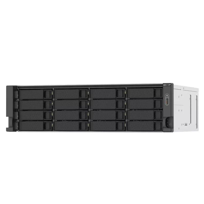 QNAP TS-1673AU-RP-16G NAS/saugyklos serveris Rack (3U) Ryzen Embedded V1500B 16 GB DDR4 0 TB QNAP QTS Juoda, Pilka