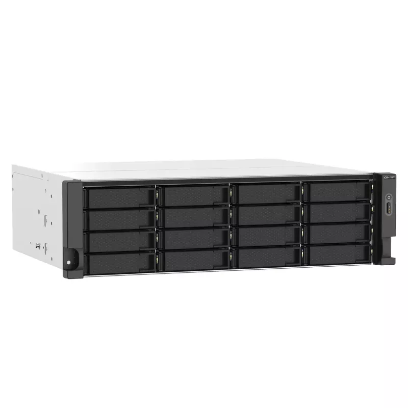 QNAP TS-1673AU-RP-16G NAS/saugyklos serveris Rack (3U) Ryzen Embedded V1500B 16 GB DDR4 0 TB QNAP QTS Juoda, Pilka