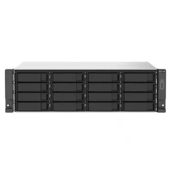 QNAP TS-1673AU-RP-16G NAS/saugyklos serveris Rack (3U) Ryzen Embedded V1500B 16 GB DDR4 0 TB QNAP QTS Juoda, Pilka
