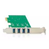 DIGITUS USB PCI-E papildymo kortelė USB 3.0, 4 prievadai A/F, mikroschema: VL805, maitinama iš PCIe