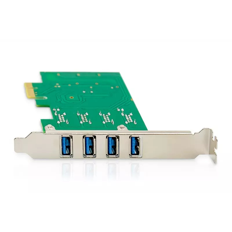 DIGITUS USB PCI-E papildymo kortelė USB 3.0, 4 prievadai A/F, mikroschema: VL805, maitinama iš PCIe