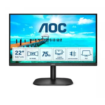 Monitorius AOC B2 22B2H/EU 54,6 cm (21,5 colio) 1920 x 1080 pikselių Full HD LED juodas