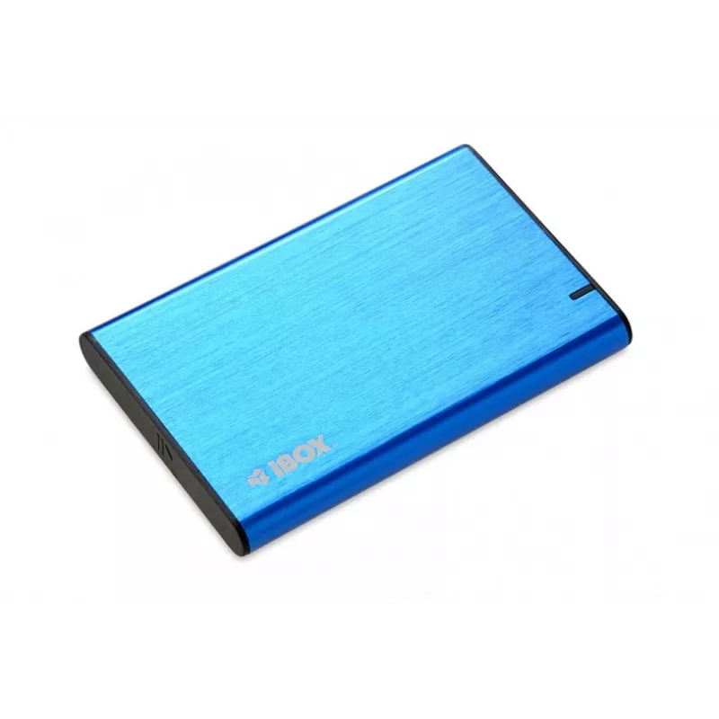 Išorinis dėklas HDD/SSD IBOX HD-05 — 2,5 colio SATA III, USB 3.2 Gen 1 (Micro-USB B), iki 10 TB, mėlynas
