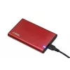 Išorinis HDD/SSD dėklas IBOX HD-05 Raudonas 2.5 colio — USB 3.2 Gen 1 (5 Gbit/s), JMicron JMS578, iki 10 TB
