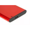 Išorinis HDD/SSD dėklas IBOX HD-05 Raudonas 2.5 colio — USB 3.2 Gen 1 (5 Gbit/s), JMicron JMS578, iki 10 TB