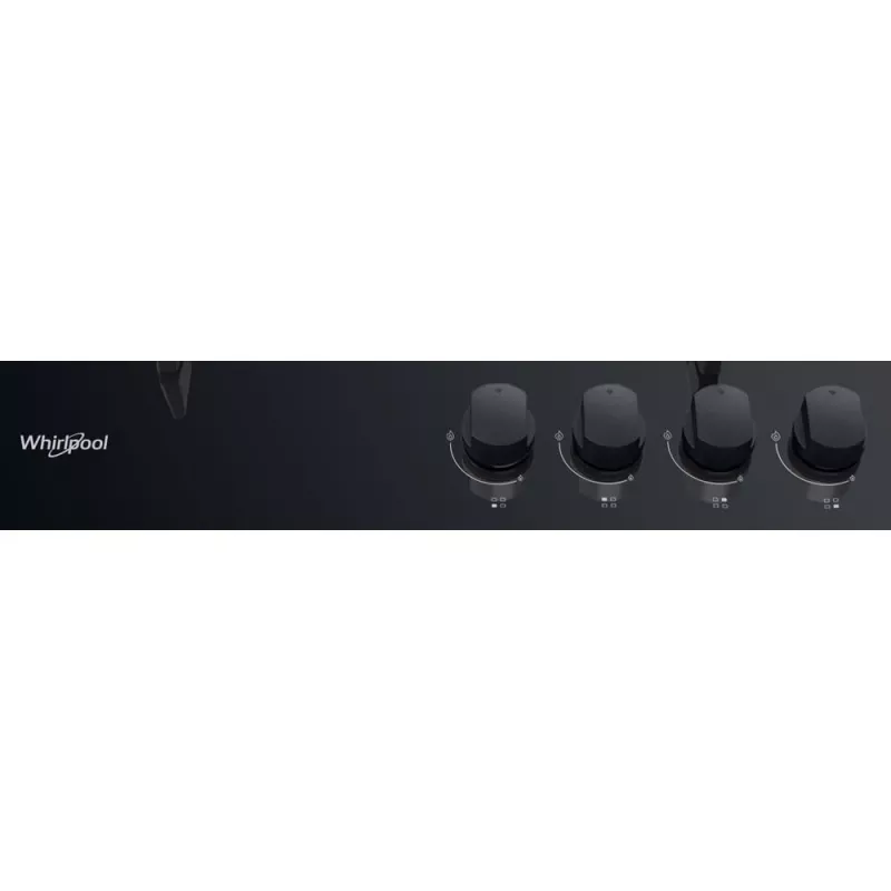 Whirlpool AKT 616/NB Juodas įmontuojamas 60 cm dujinė kaitlentė 4 zonos