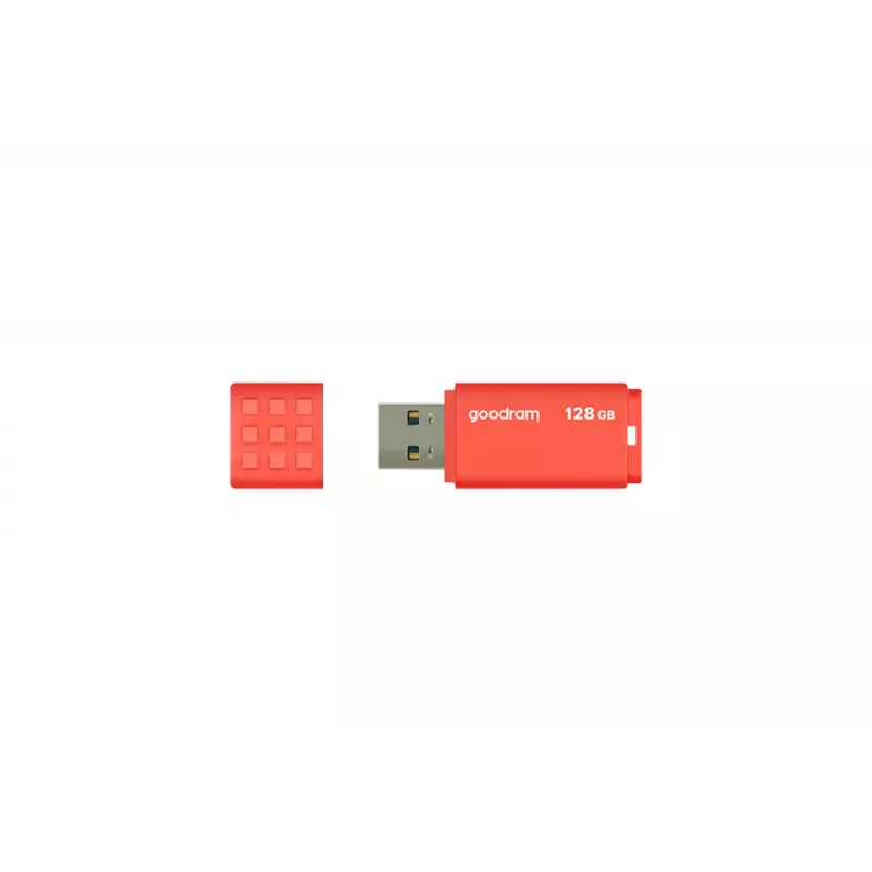 USB atmintukas GOODRAM UME3 128 GB USB Type-A 3.2 Gen 1, oranžinis, be dangtelio, 60/20 MB/s