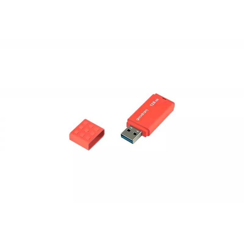 USB atmintukas GOODRAM UME3 128 GB USB Type-A 3.2 Gen 1, oranžinis, be dangtelio, 60/20 MB/s