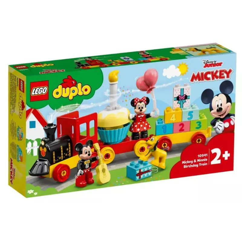 LEGO DUPLO rinkinys 10941 Mikio ir Minės gimtadienis — DUPLO figūrėlės, 22 detalės, nuo 2 metų
