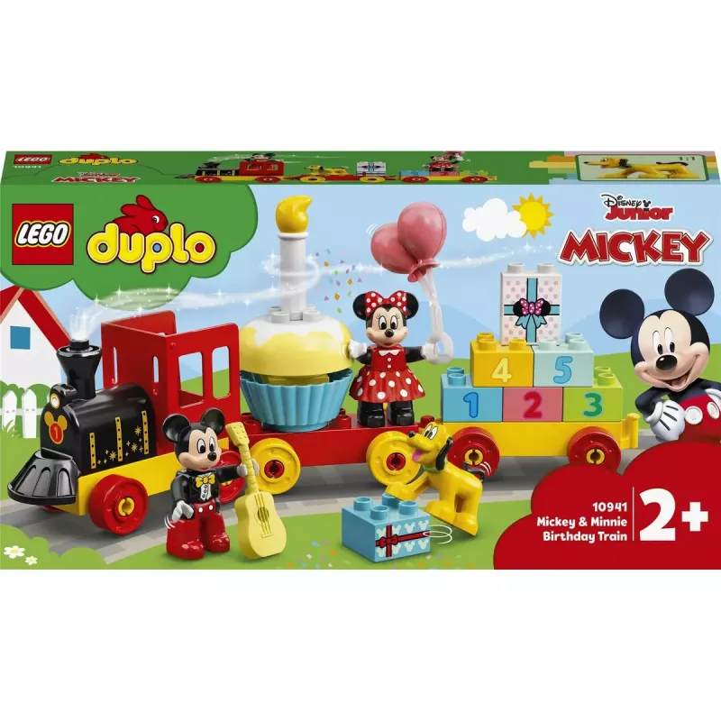 LEGO DUPLO rinkinys 10941 Mikio ir Minės gimtadienis — DUPLO figūrėlės, 22 detalės, nuo 2 metų