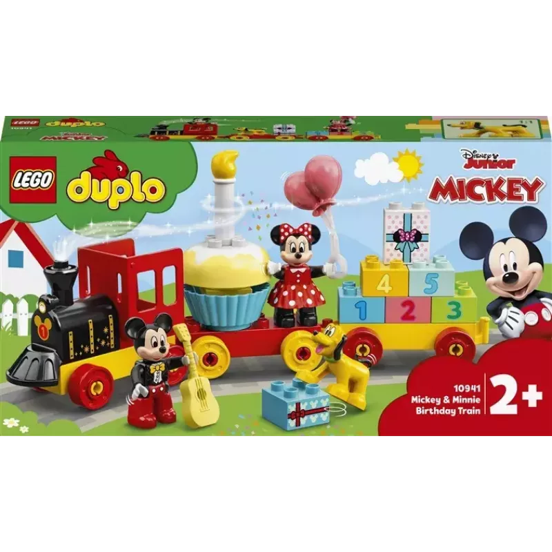 LEGO DUPLO rinkinys 10941 Mikio ir Minės gimtadienis — DUPLO figūrėlės, 22 detalės, nuo 2 metų