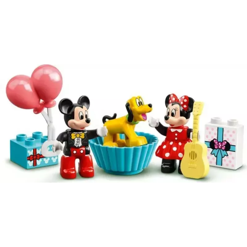 LEGO DUPLO rinkinys 10941 Mikio ir Minės gimtadienis — DUPLO figūrėlės, 22 detalės, nuo 2 metų