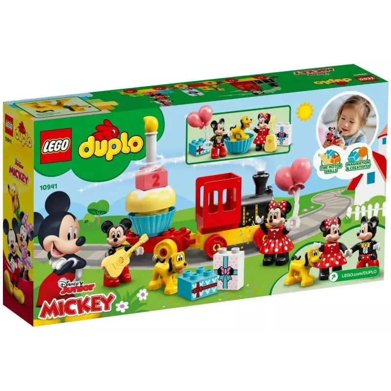 LEGO DUPLO rinkinys 10941 Mikio ir Minės gimtadienis — DUPLO figūrėlės, 22 detalės, nuo 2 metų