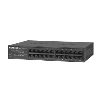 NETGEAR GS324 Nevaldomas Gigabit Ethernet (10/100/1000) Juodas