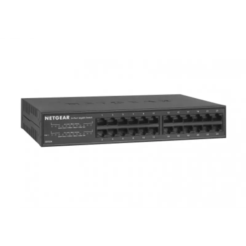 NETGEAR GS324 Nevaldomas Gigabit Ethernet (10/100/1000) Juodas