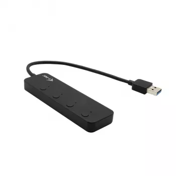 USB šakotuvas i-tec USB 3.0 Metal HUB 4 prievadai su atskirais įjungimo/išjungimo jungikliais