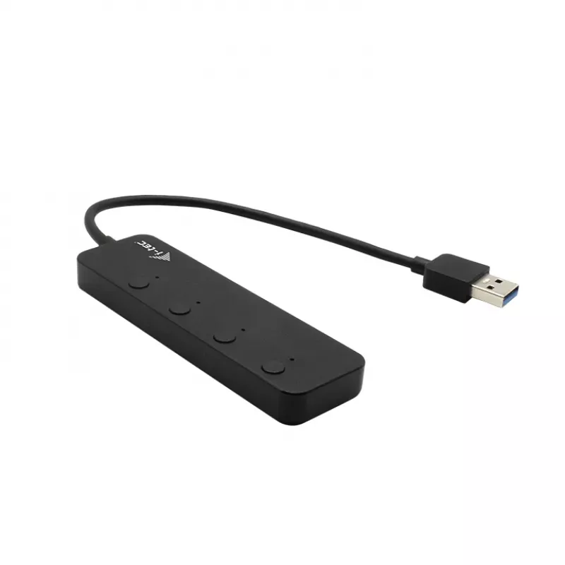 USB šakotuvas i-tec USB 3.0 Metal HUB 4 prievadai su atskirais įjungimo/išjungimo jungikliais