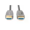 DIGITUS HDMI AOC hibridinis šviesolaidinis laidas, A tipo M/M, 10 m, UHD 8K@60Hz, CE, juodas