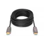 DIGITUS HDMI AOC hibridinis šviesolaidinis laidas, A tipo M/M, 15m, UHD 8K@60Hz, CE, juodas