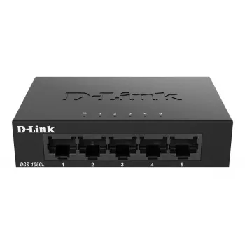 D-Link DGS-105GL/E tinklo jungiklis, nevaldomas, Gigabit Ethernet (10/100/1000), juodas