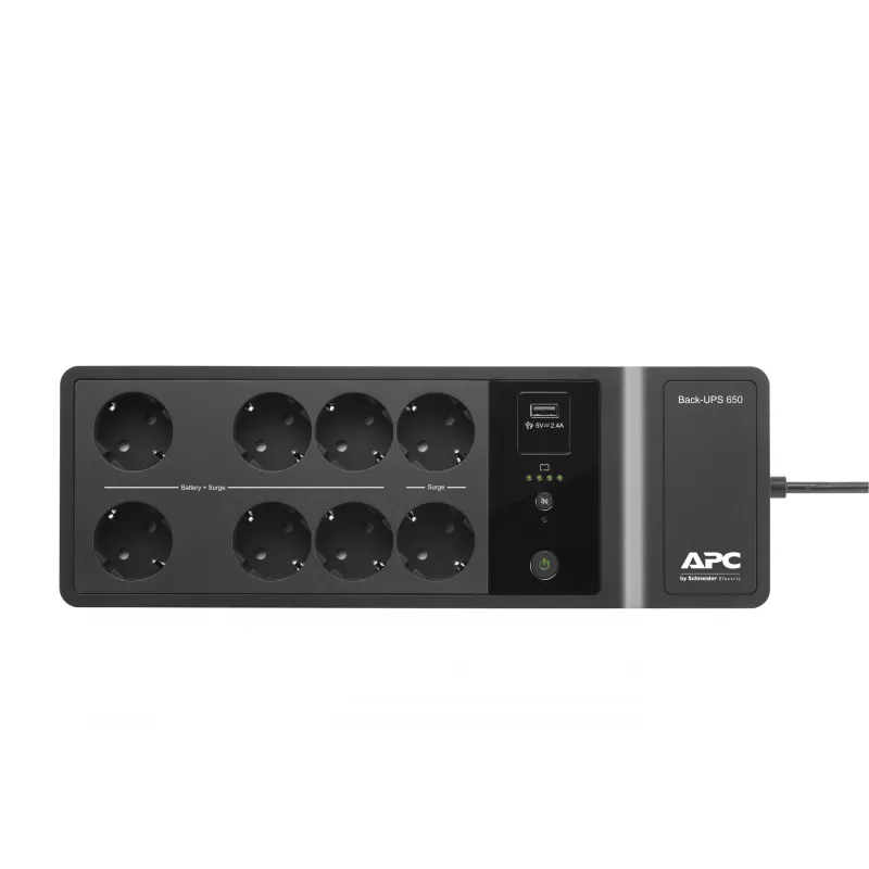 APC Back-UPS 650VA 230V 1 USB įkrovimo prievadas - nepertraukiamo maitinimo šaltinis (USV) Offline 0.65 kVA 400 W 8 lizdai
