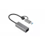 i-tec Metal USB-C/USB-A 2.5Gbps Ethernet Adapter, laidinis, USB Type-A / USB Type-C, Ethernet, 2500 Mbit/s, pilka