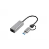 i-tec Metal USB-C/USB-A 2.5Gbps Ethernet Adapter, laidinis, USB Type-A / USB Type-C, Ethernet, 2500 Mbit/s, pilka