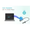 i-tec Metal USB-C/USB-A 2.5Gbps Ethernet Adapter, laidinis, USB Type-A / USB Type-C, Ethernet, 2500 Mbit/s, pilka