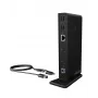 ICY BOX IB-DK2251AC stotelė su USB 3.2 Gen 2 Type-A, juoda