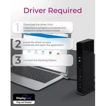 ICY BOX IB-DK2251AC stotelė su USB 3.2 Gen 2 Type-A, juoda