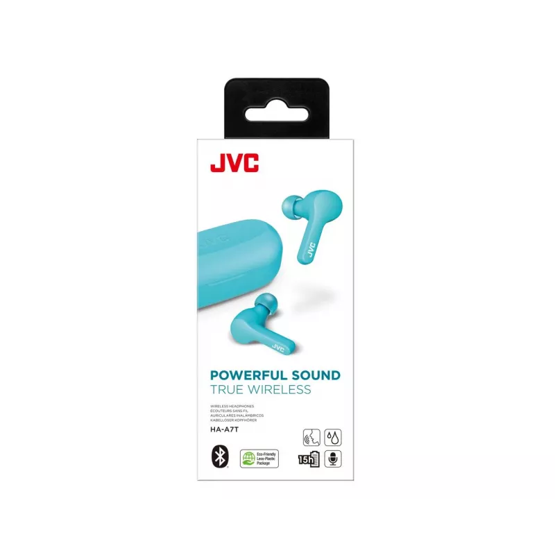 JVC HA-A7T-AN Ausinės True Wireless Stereo (TWS) Į ausį Skambučiai/Muzika Micro-USB Bluetooth Mėlyna